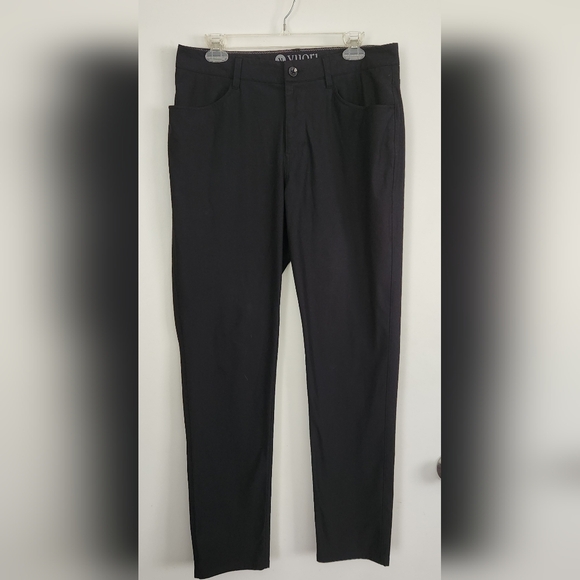 Vuori Pants Mens 33x31 Black Meta Chino Athletic Tapered Trousers Quick Drying - Picture 1 of 12